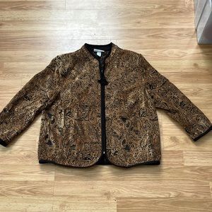 Like New Dress Barn Jacket with Tassle Zipper Size Large